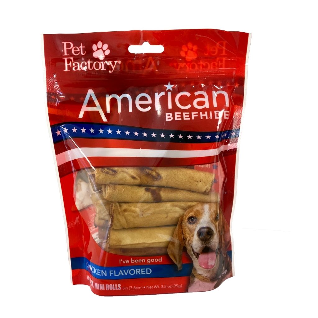 Mini Rolls 3" Rawhide American Beefhide 14 pack