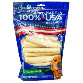 Chip Rolls Rawhide 100% USA Beefhide 5" 18 Pack