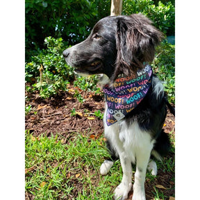 The Social Dawg - Bandana Woof Tie-On Dog