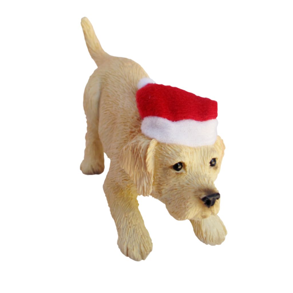 Ornament Yellow Lab Crouching