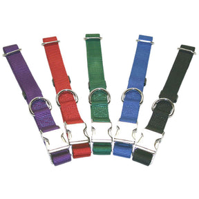 Leather Brothers -Collar Nylon Adjustable With Metal Buckle Medium 3/4"