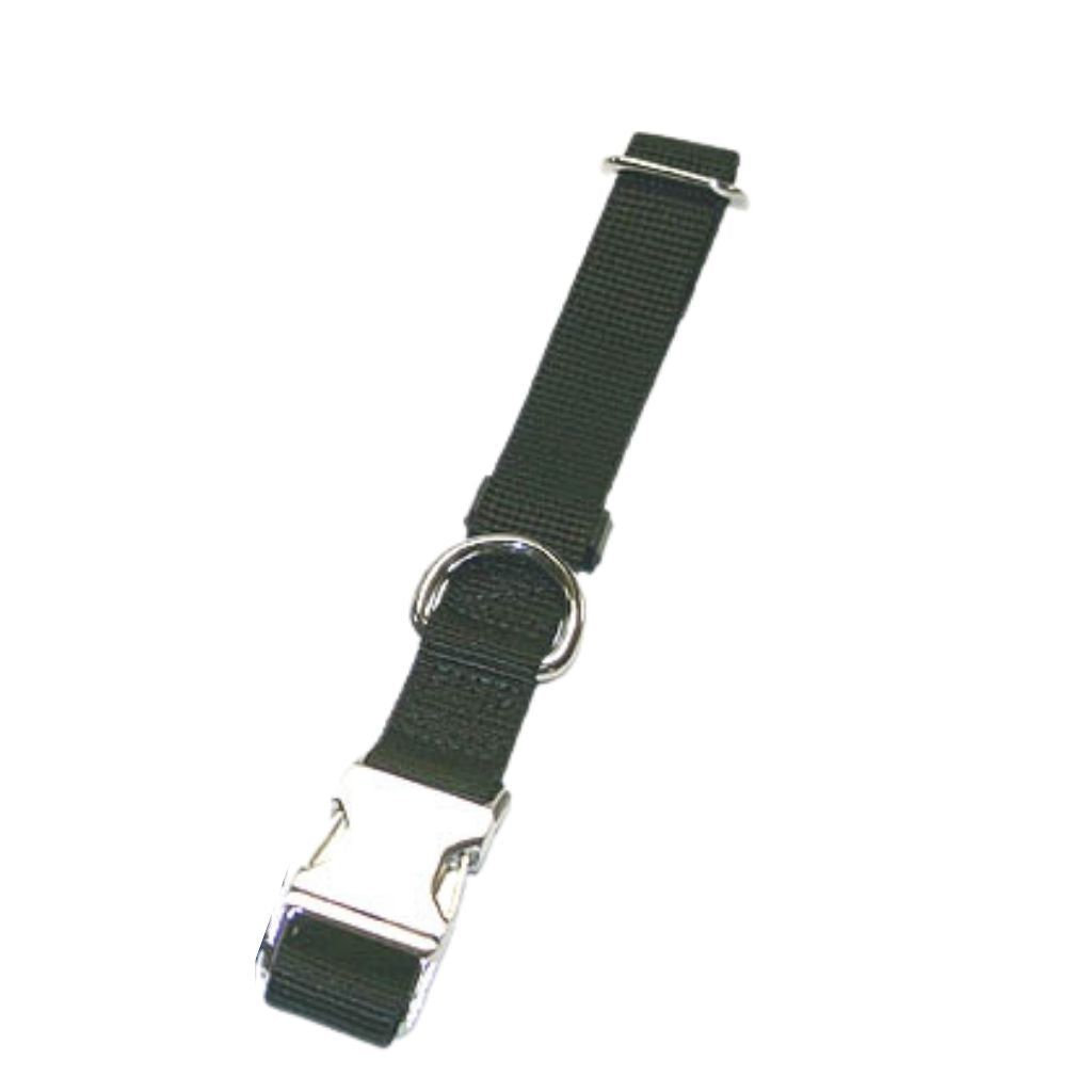 Leather Brothers -Collar Nylon Adjustable With Metal Buckle Medium 3/4"