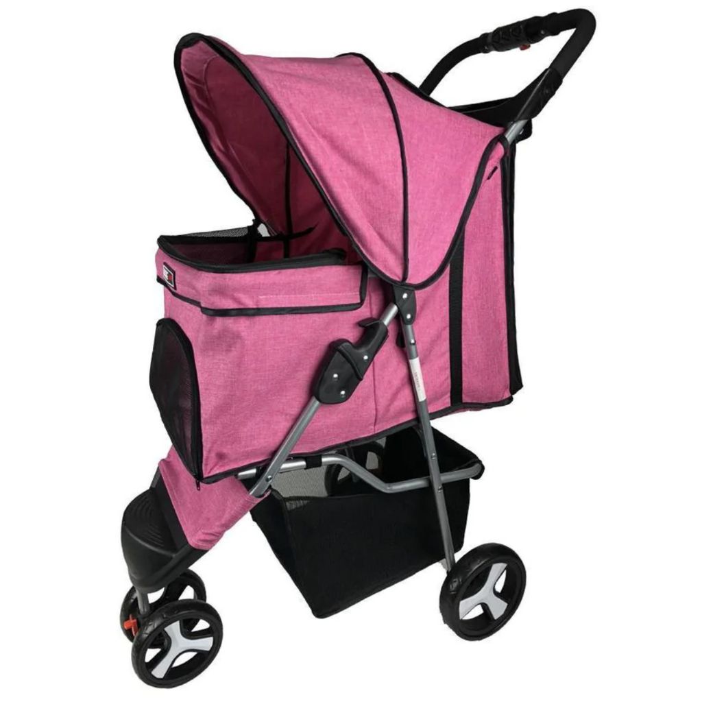 Stroller Three Wheel With Sun Shade & Cupholders