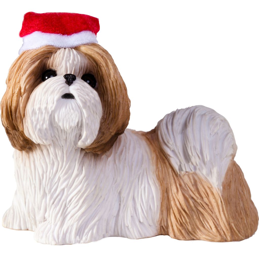 Ornament Shih Tzu Gold/White/ Hat