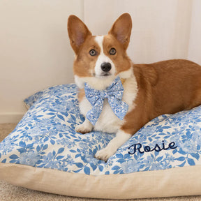 Dog Bed Blue Rose Spring