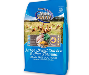 NutriSource - Large Breed, Adult Dog Grain Free Chicken & Pea Recipe Dry Dog Food-Southern Agriculture