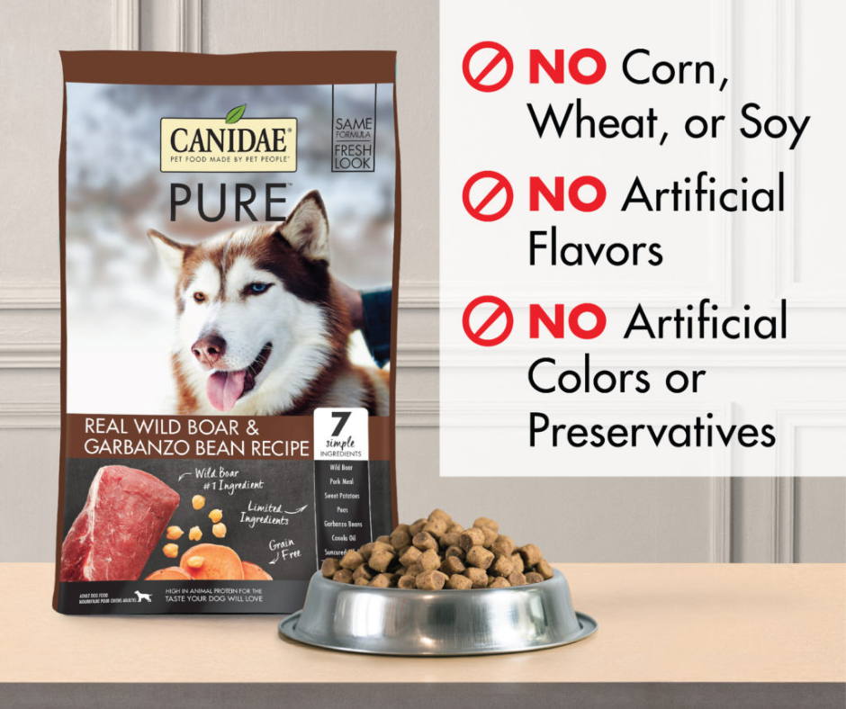 Canidae Grain Free PURE - All Breeds, Adult Dog Real Wild Boar and Garbanzo Bean Limited Ingredient Recipe Dry Dog Food-Southern Agriculture