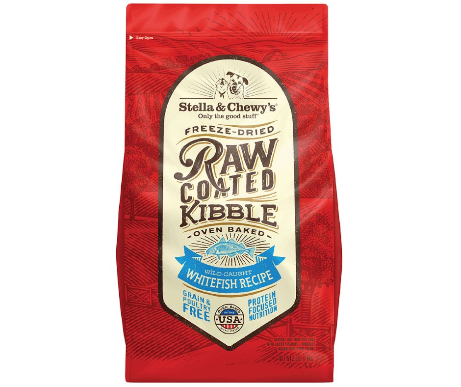 Stella & Chewy's Raw Coated Kibble - All Breeds, Adult Dog Wild-Caught Whitefish Raw Recipe Dry Dog Food-Southern Agriculture