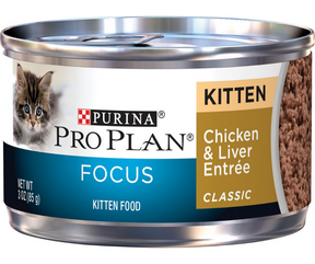 Purina Pro Plan FOCUS - All Breeds, Kitten Chicken & Liver Entrée Classic Recipe Canned Cat Food-Southern Agriculture