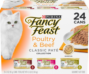 Purina Fancy Feast - All Breeds, Adult Cat Classic Paté Poultry & Beef Recipes, Variety Pack Canned Cat Food-Southern Agriculture