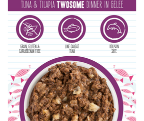 Weruva BFF, Twosome - All Cat Breeds, All Life Stages Tuna & Tilapia Dinner in Gelee Canned Cat Food-Southern Agriculture