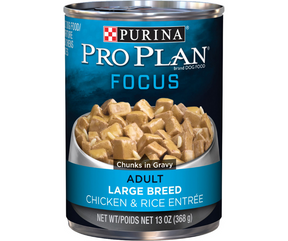 Purina Pro Plan Focus - Large Breed, Adult Dog Chicken & Rice Entree Chunks in Gravy Canned Dog Food-Southern Agriculture