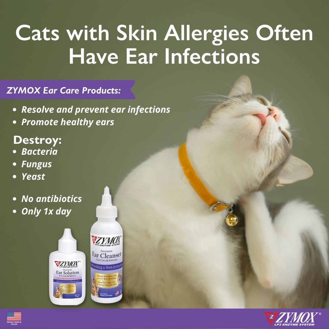 Pet Kings -  Zymox Enzymatic Ear Solutions for Cats with 0.5% Hydrocortisone