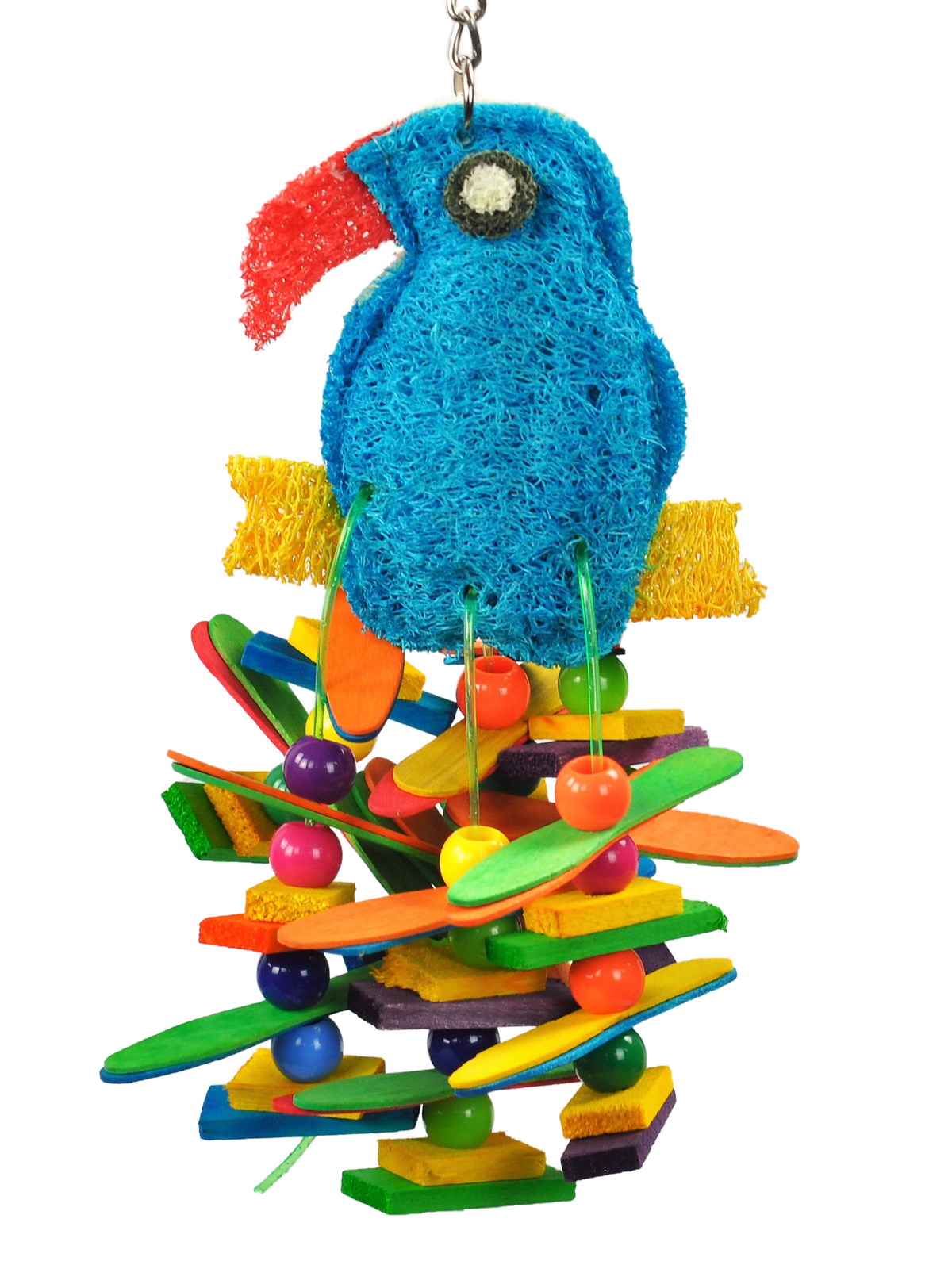 A & E Cage Company - Toucan Sam Loofa With Multi Beads & Blocks