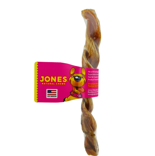 Jones Natural Chews - Twister - Two USA Beef Pizzles Twisted Together