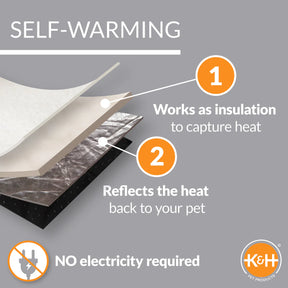 K&H Self-Warming Hut For Pets -	Chocolate/Tan 20"