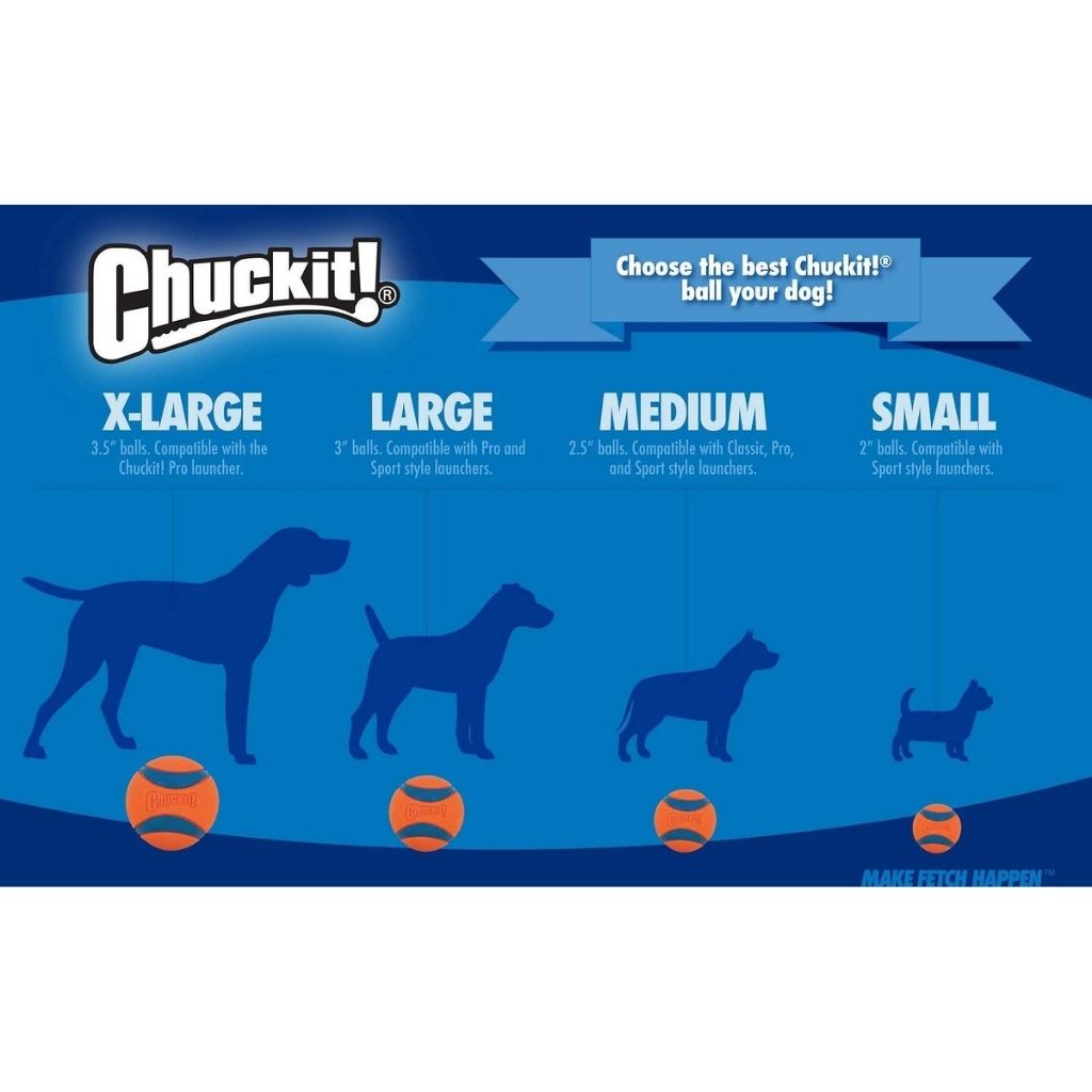 Chuckit! Ball Size Chart