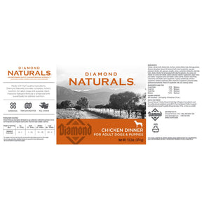 Diamond, Naturals - All Dog Breeds, All Life Stages Chicken Dinner Canned Dog Food