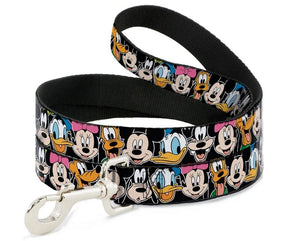 Classic Disney Character Faces Black Dog Leash by Buckle-Down-Southern Agriculture