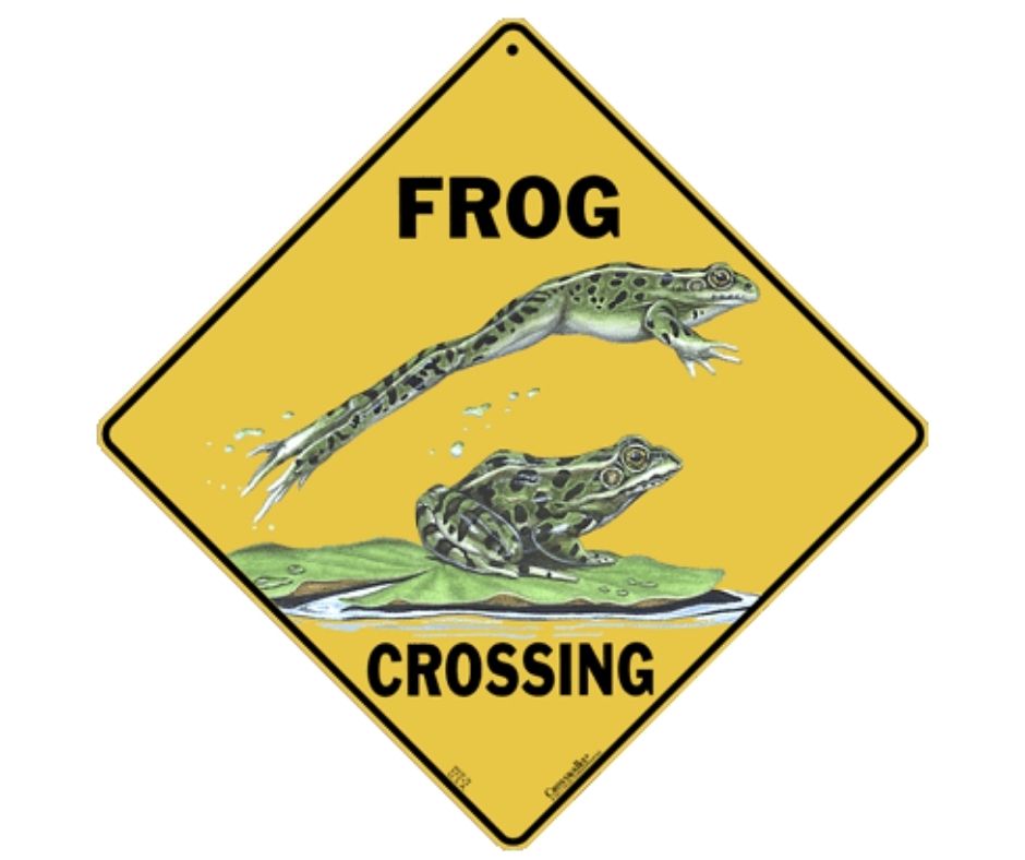 Frog Crossing Sign by CrossWalks-Southern Agriculture