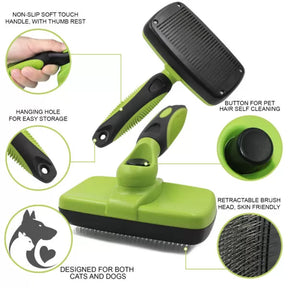 Self-Cleaning Pet Slicker Brush