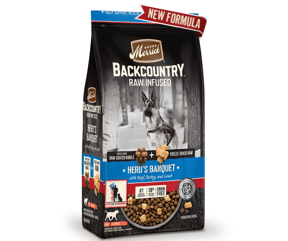 Merrick Backcountry, Raw Infused - All Breeds Adult Dog Hero's Banquet Recipe Dry Dog Food-Southern Agriculture