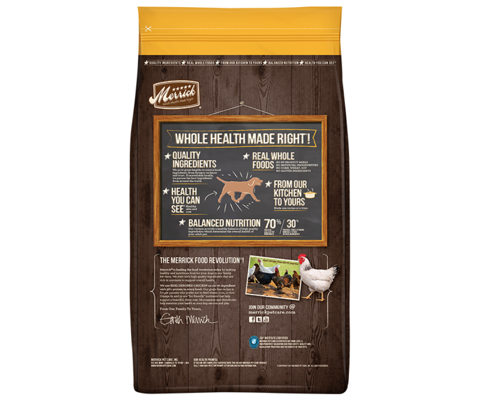 Merrick Grain Free - All Breeds, Adult Dog Real Chicken and Sweet Potato Recipe Dry Dog Food-Southern Agriculture