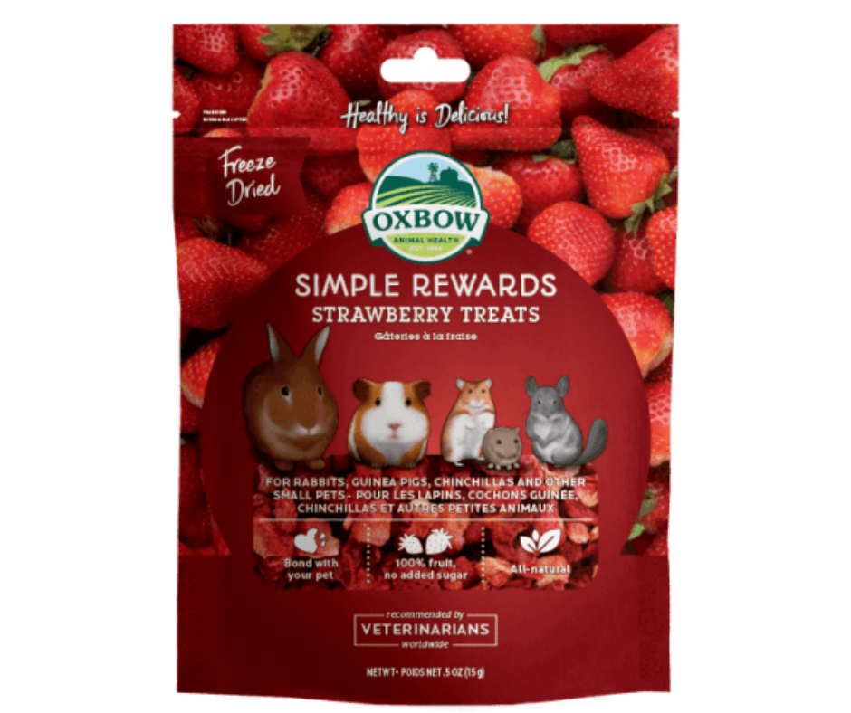 Oxbow Simple Rewards Treat Strawberry For Small Animlas 0.5 oz.-Southern Agriculture