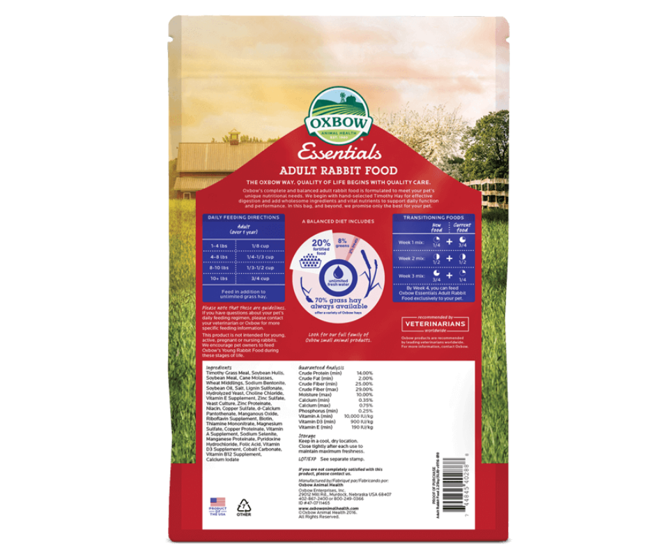 Oxbow Essentials - Adult Rabbit Food-Southern Agriculture