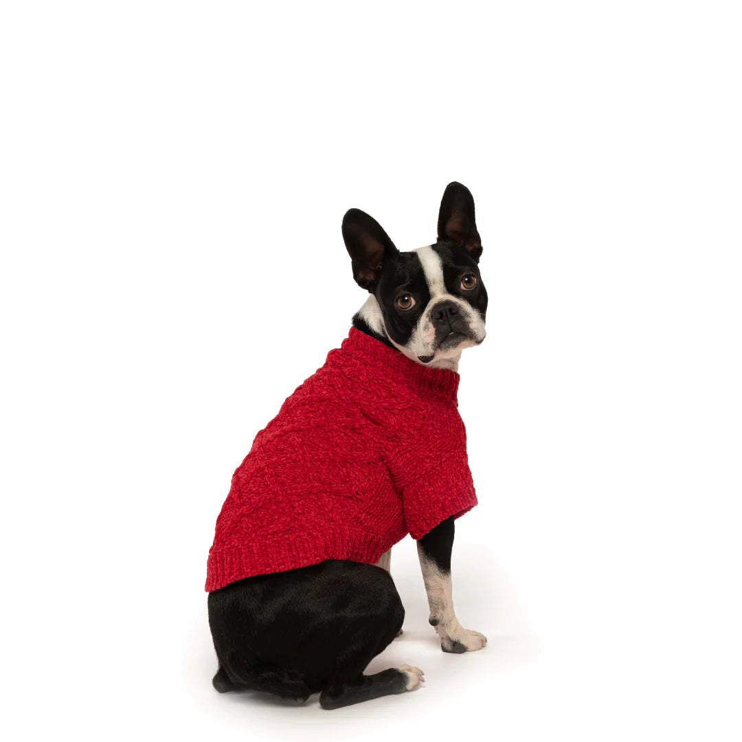 Fabdog - Sweater Chenille Red