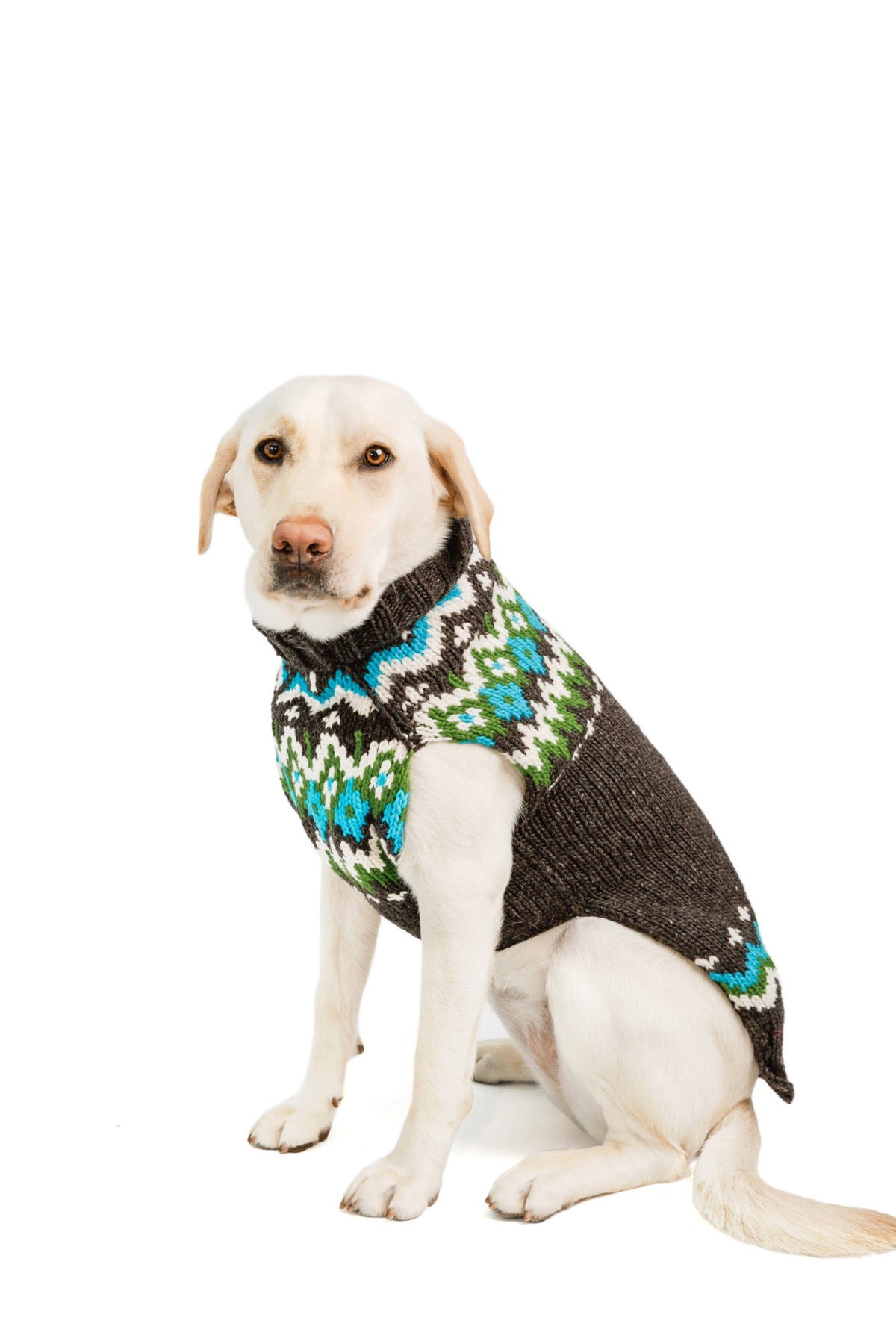 Dog Sweater Fairisle Charcoal