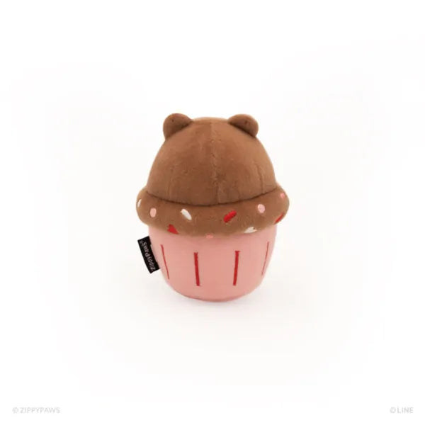 ZippyPaws - Cupcake Nomnomz Brown Bear Plush