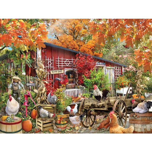 Puzzle Barnyard Chickens