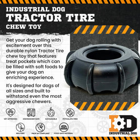 ID Tractor Tire Ultra  Durable Nylon Chew & Enrichment Dog Toy