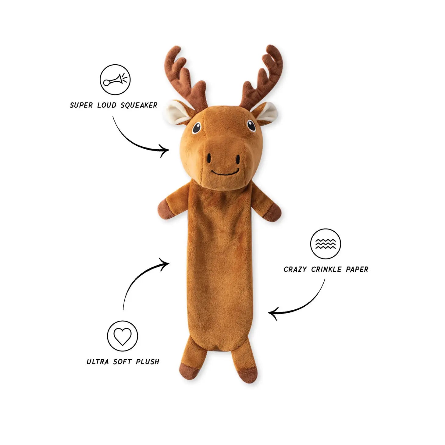 Wagsdale - Don't Moose With Me Plush Dog Toy