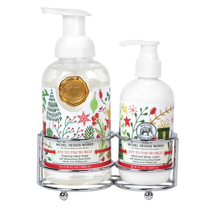 Michel Design Works Caddy with Hand Soap & Body Lotion Christmas