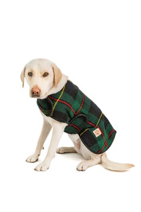 Dog Blanket Coat Navy Tartan