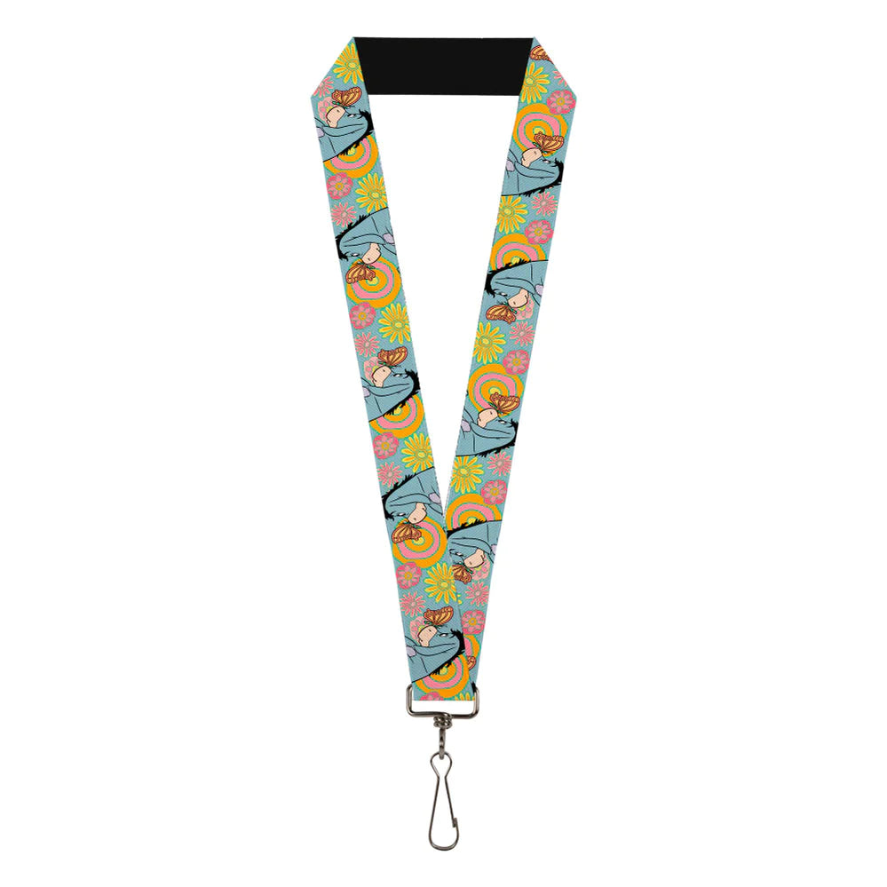 Buckle Down - Lanyard Winnie the Pooh Eeyore Butterfly Pose Floral