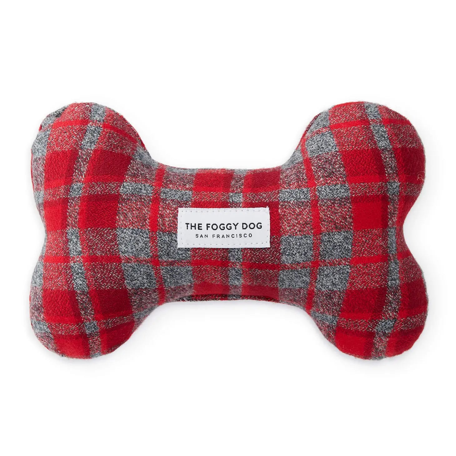 Dog Toy Bone Dover Plaid Flannel