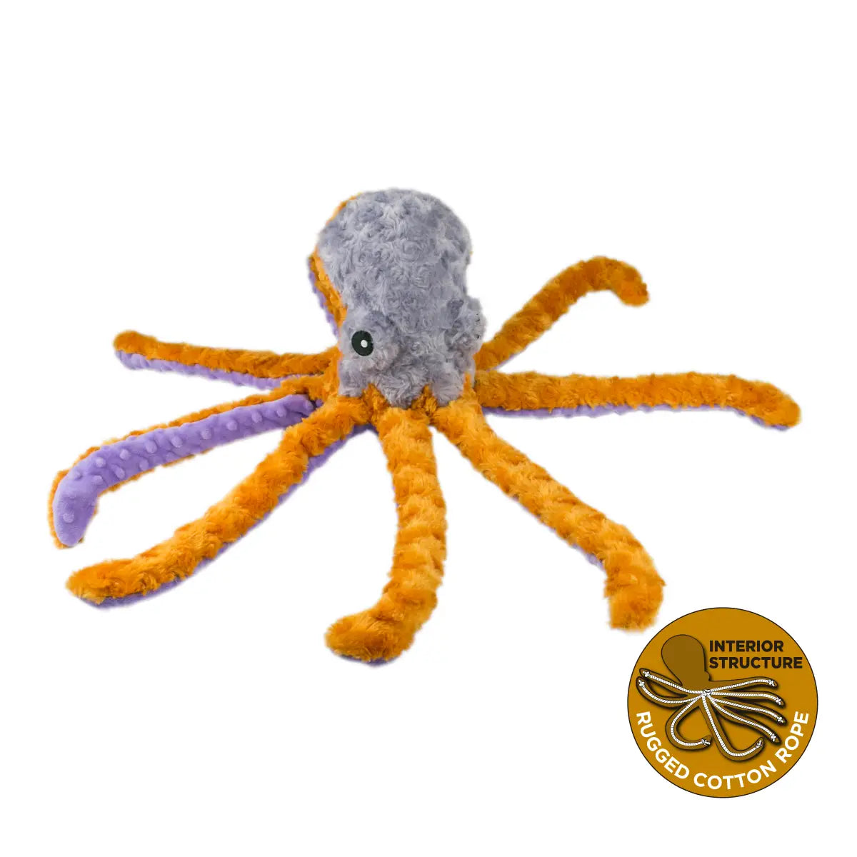 Octopus With Rope Inside Plus Crinkle & Squeaker