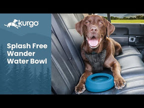 Splash Free Wander Water Bowl Silcone Red