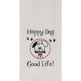 Kay Dee Designs - Happy Dog Embroidered Waffle Towel-Southern Agriculture