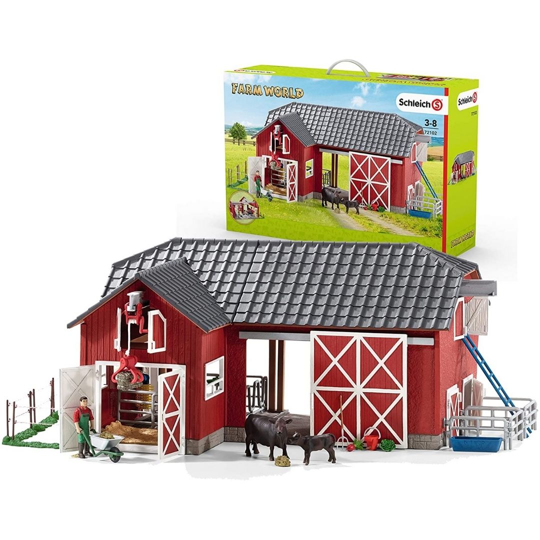 Schleich - Large Toy Barn and Farm Accessories-Southern Agriculture