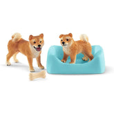 Schleich - Shiba Inu Mother and Puppy Toys-Southern Agriculture