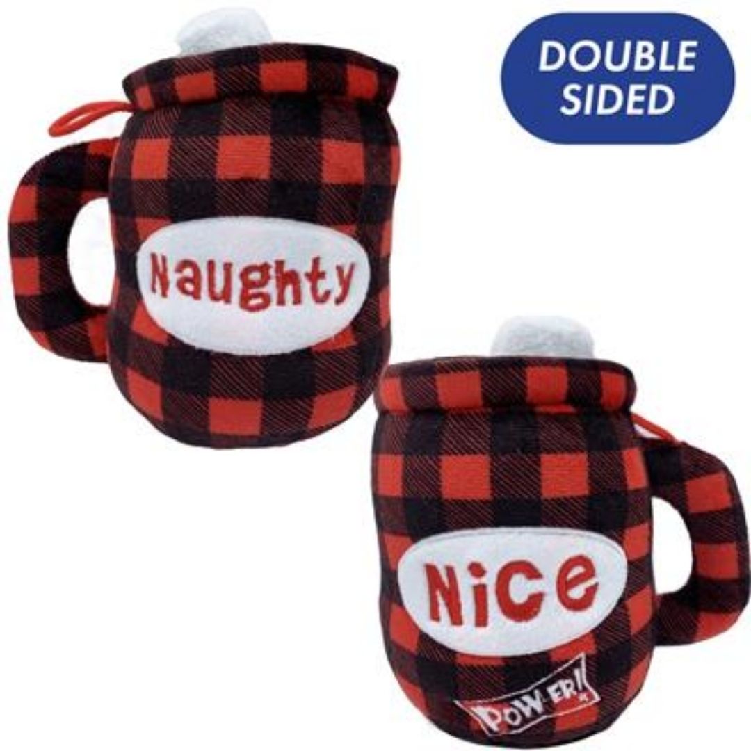 Huxley & Kent - Lulubelles Naughty/Nice Hot Cocoa Mug Dog Toy