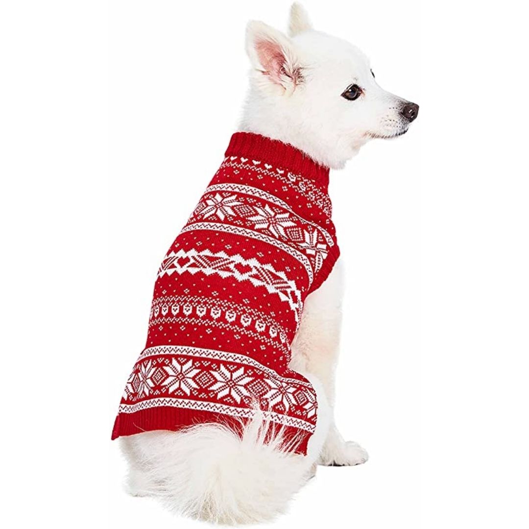 Festive Red | Fair Isle Dog Sweater