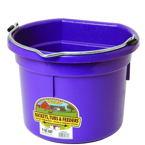 DuraFlex Flat Back Plastic Bucket - 8 quart