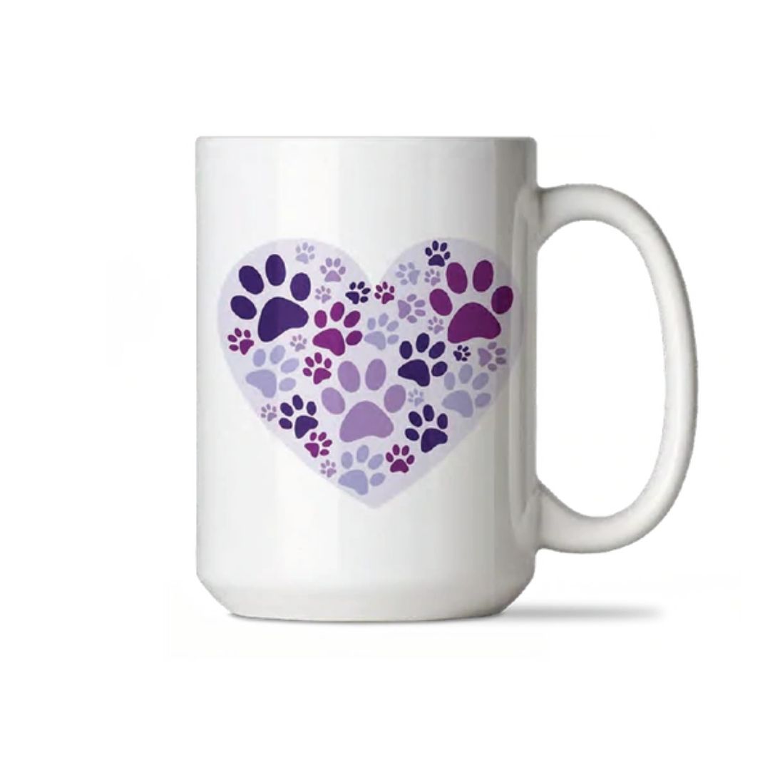 Dog Speak Heart Paw Mug