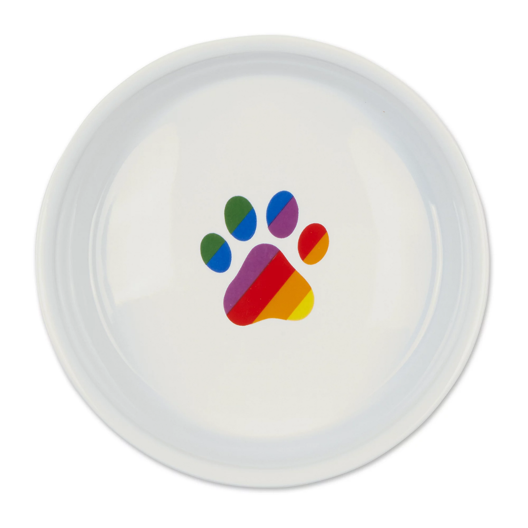 Bone Dry - Rainbow Paw Ceramic Pet Bowl