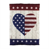 Stars & Stripes Heart Garden Quilted Flag